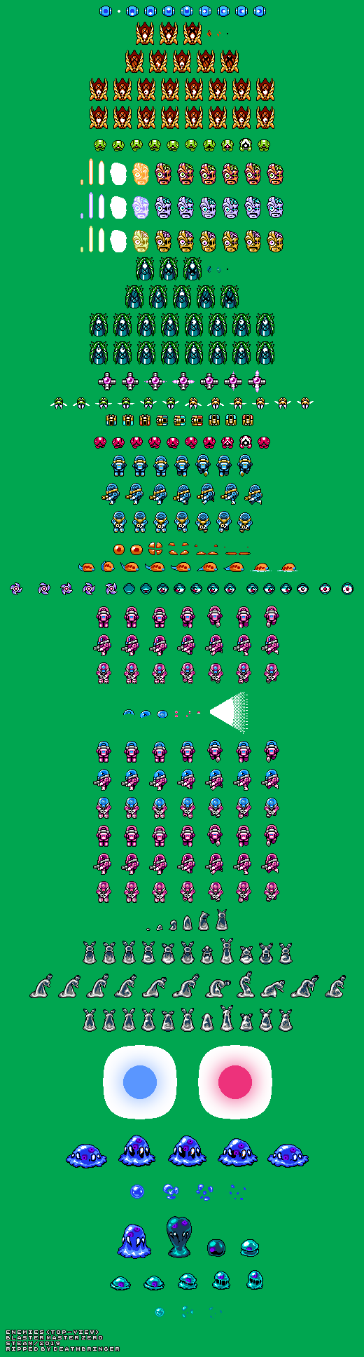Blaster Master Zero - Enemies (Top-view)
