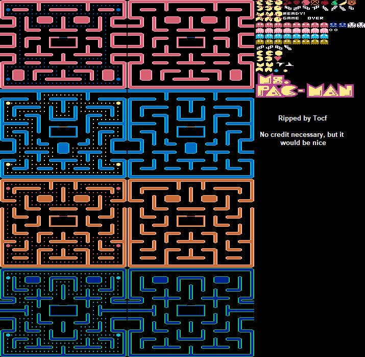 Ms. Pac-Man (Atari 800/5200) - General Sprites