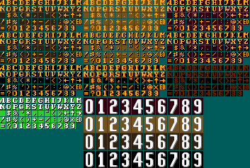 Columns II (JPN) - Font