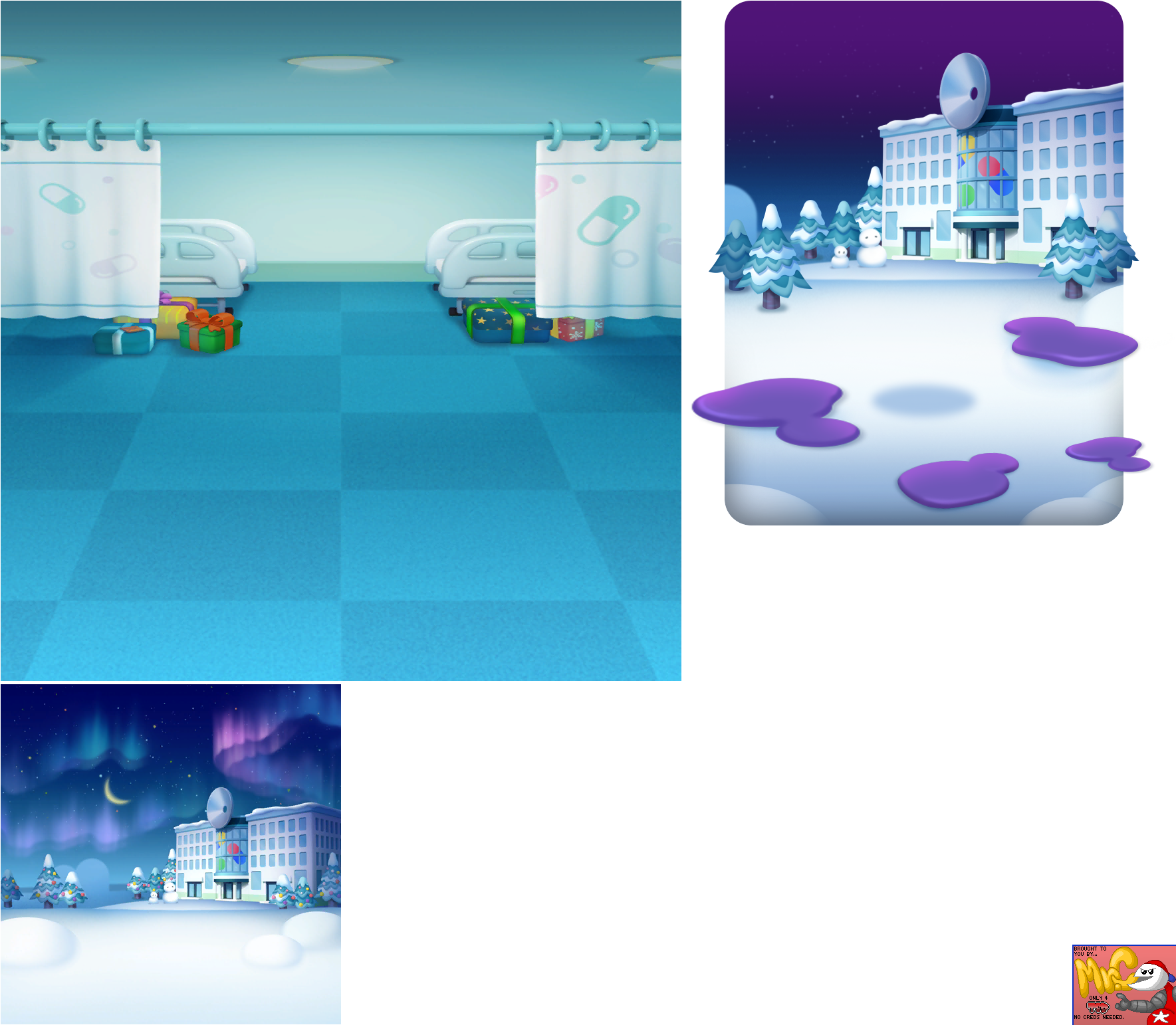 Dr. Mario World - Stage Event Background (Christmas)