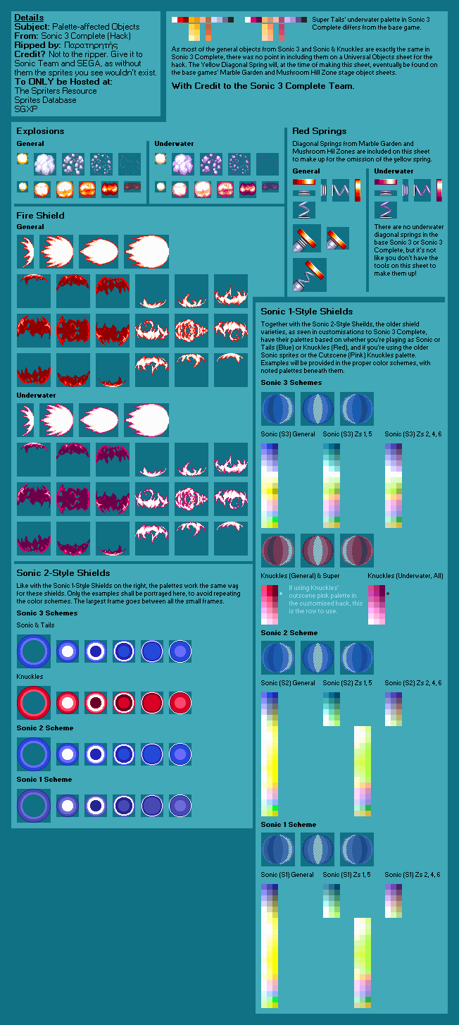 Sonic 3 Complete (Hack) - Shields, Red Springs & Explosions