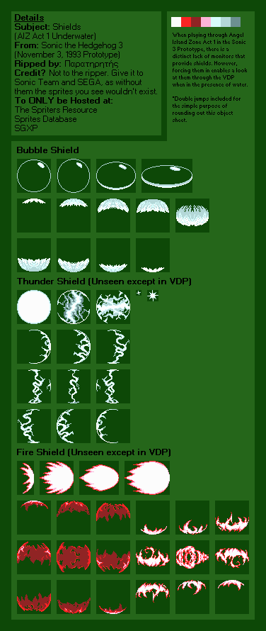 Shields (Underwater, Angel Island Zone Act 1)