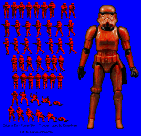 Star Wars Customs - Crimson Storm Trooper (Dark Forces-Style)