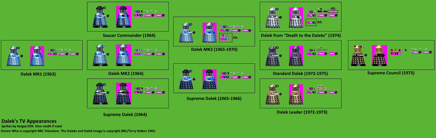 Doctor Who Customs - Daleks (Sonic Mania-Style)