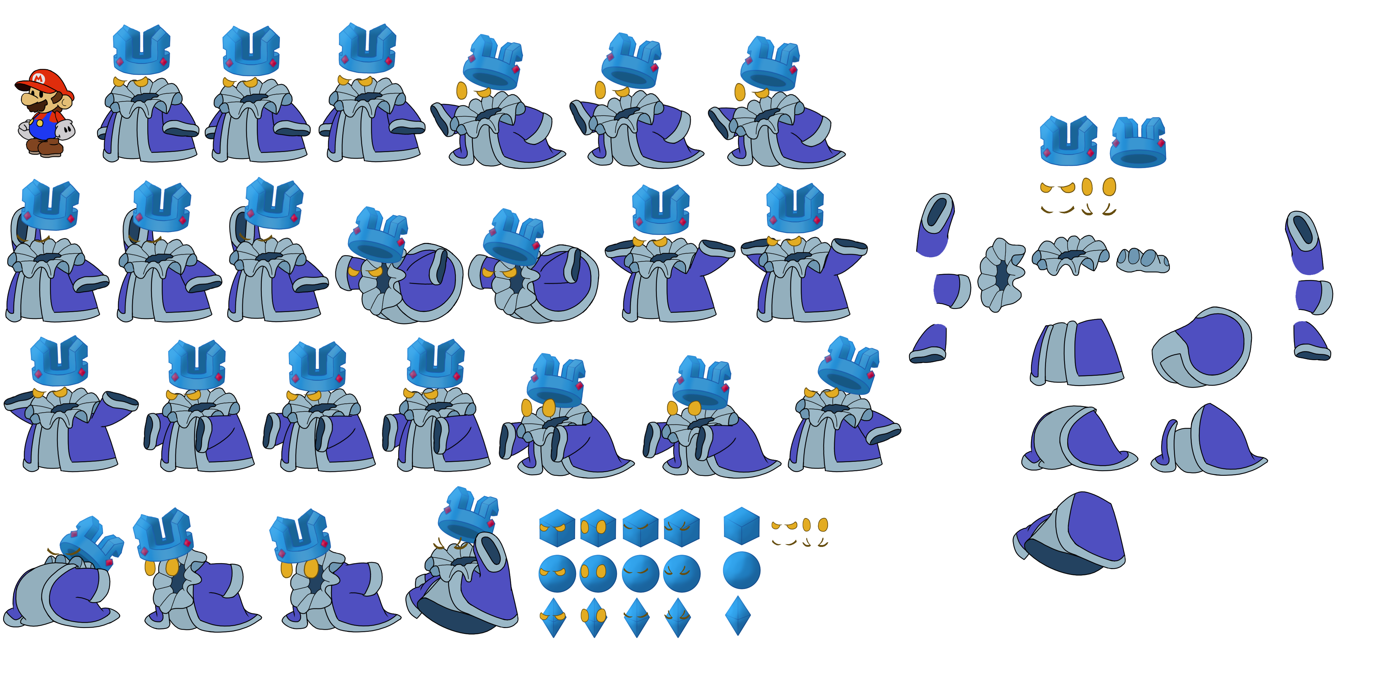 Paper Mario Customs - Crystal King (Paper Mario-Style)