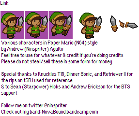 Link (Paper Mario N64-Style)