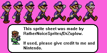 Mario Customs - Waluigi (Paper Mario N64-Style)