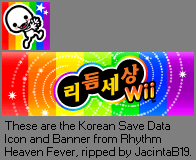 Rhythm Heaven Fever / Beat the Beat: Rhythm Paradise - Save Data Icon & Banner (Korean)