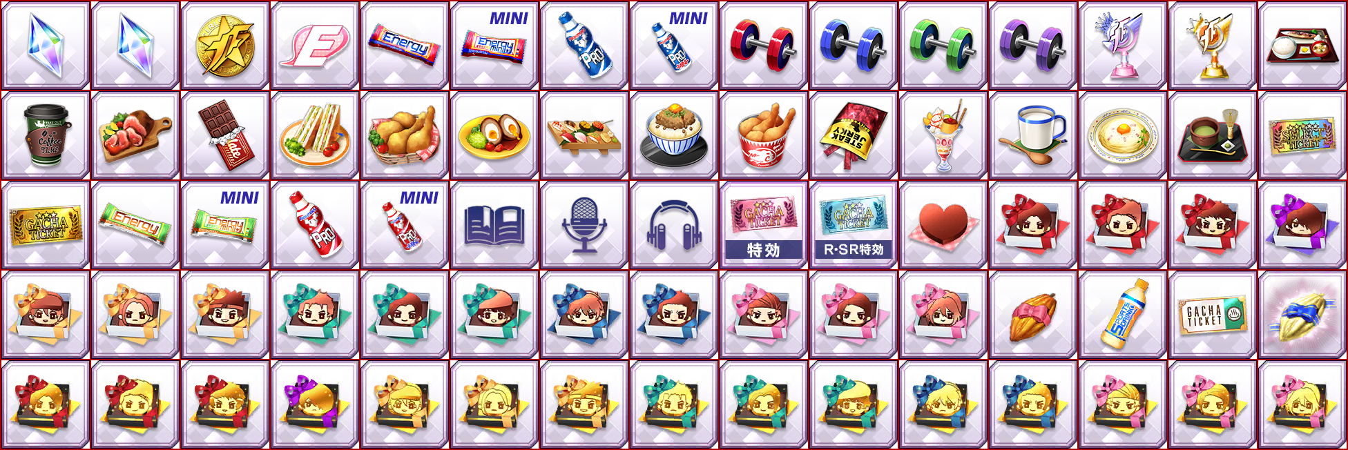 THE KING OF FIGHTERS for GIRLS - Item Icons
