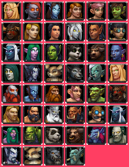 world of warcraft characters list