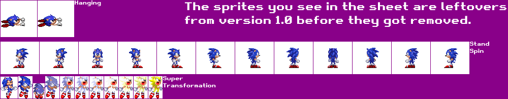 Sonic (v1.0 Demo Sprite Leftover)