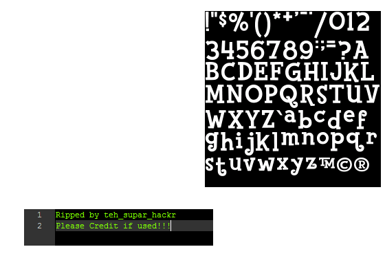 Rugrats: Royal Ransom - Font