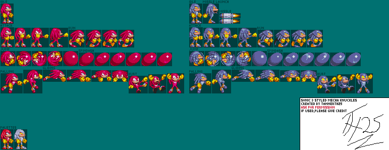 Mecha Knuckles (Sonic 3-Style)