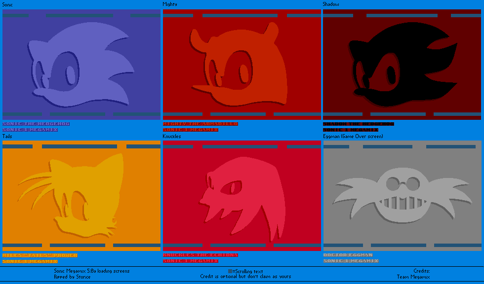 Sonic the Hedgehog Megamix (Hack) - Loading Screens