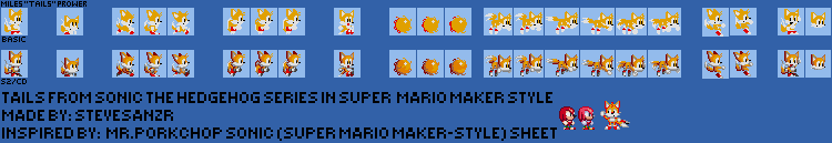 Sonic the Hedgehog Customs - Tails (Super Mario Maker-Style)