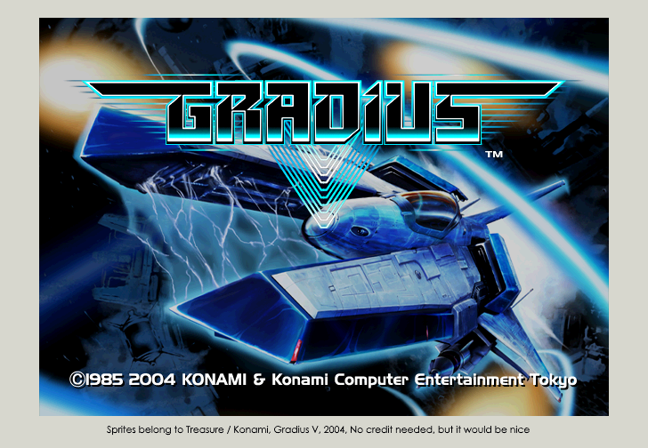 Gradius V - Title Screen