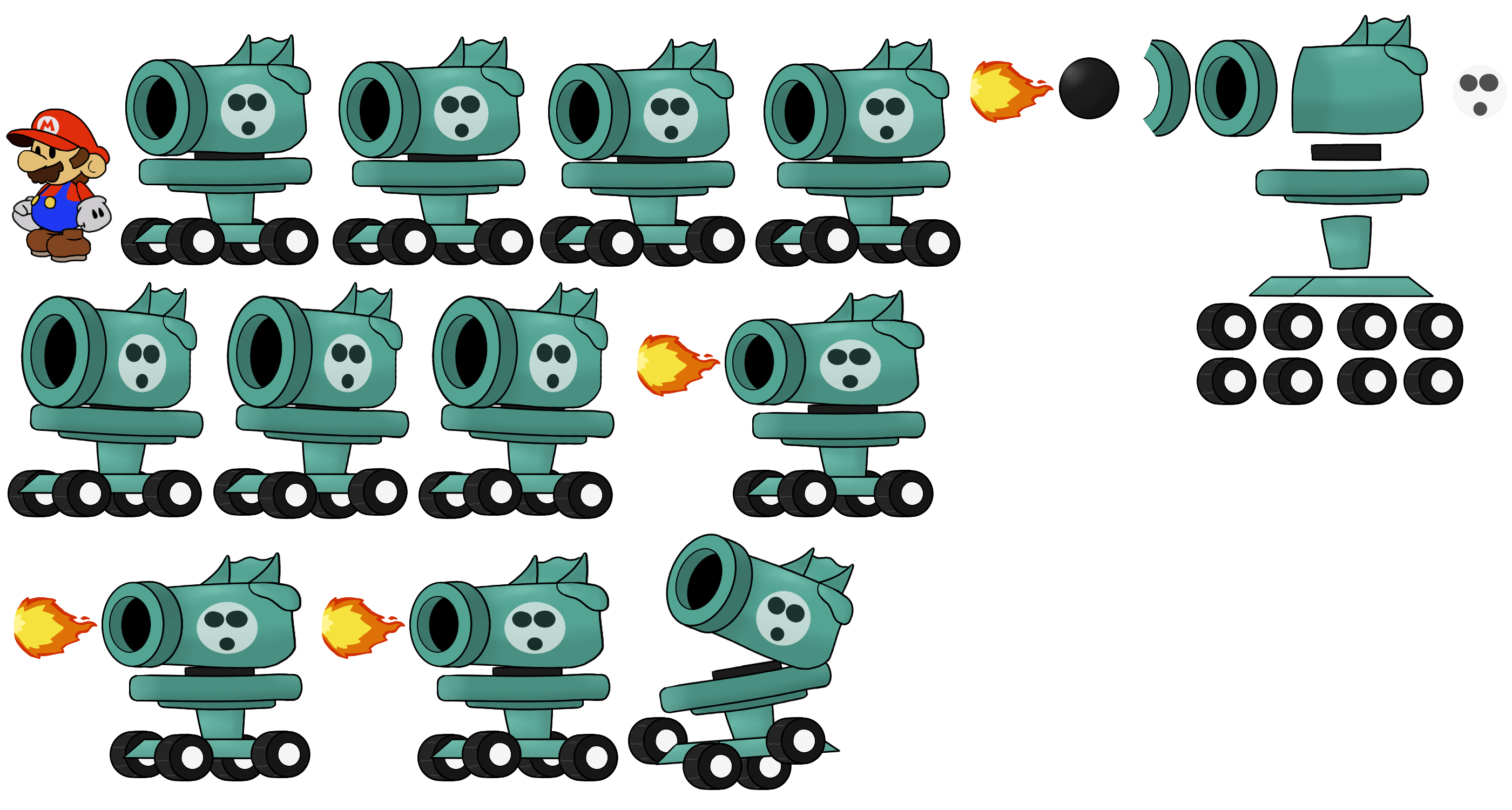 Autobomb (Paper Mario-Style)