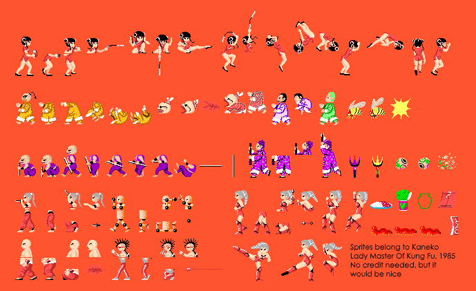 Lady Master of Kung Fu - General Sprites