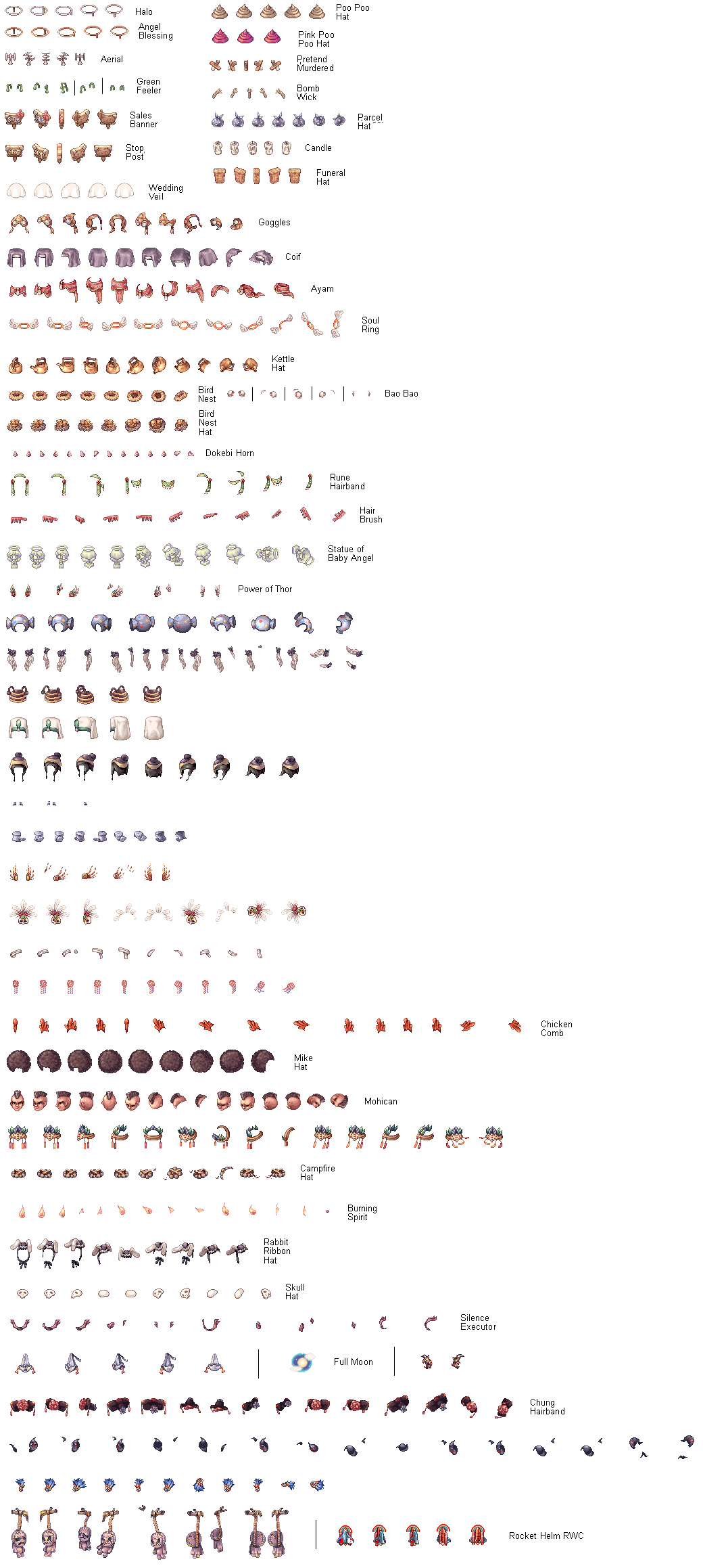 Ragnarok Online - Hats (Unsorted)