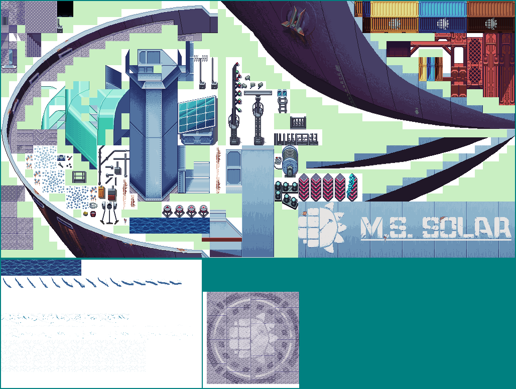 CrossCode - Cargo Ship M.S. Solar Exterior