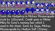 Sonic the Hedgehog Customs - Sonic (Mickey Mousecapade-Style)