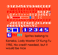 Lady Master of Kung Fu - Font & HUD