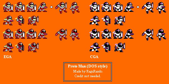 Custom / Edited - Mega Man Customs - Proto Man (DOS-Style Custom / Edited - Mega Man Customs - Proto Man (DOS-Style