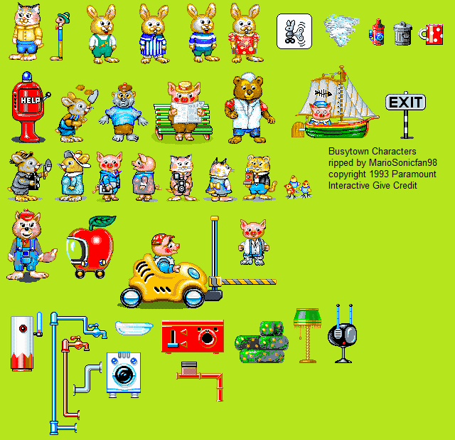 Busytown - Character Sprites