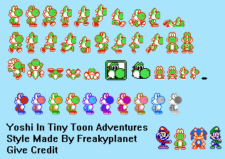 Yoshi Customs - Yoshi (Tiny Toon Adventures-Style)