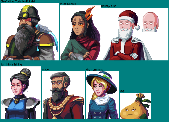 CrossCode - Bergen Village Characters