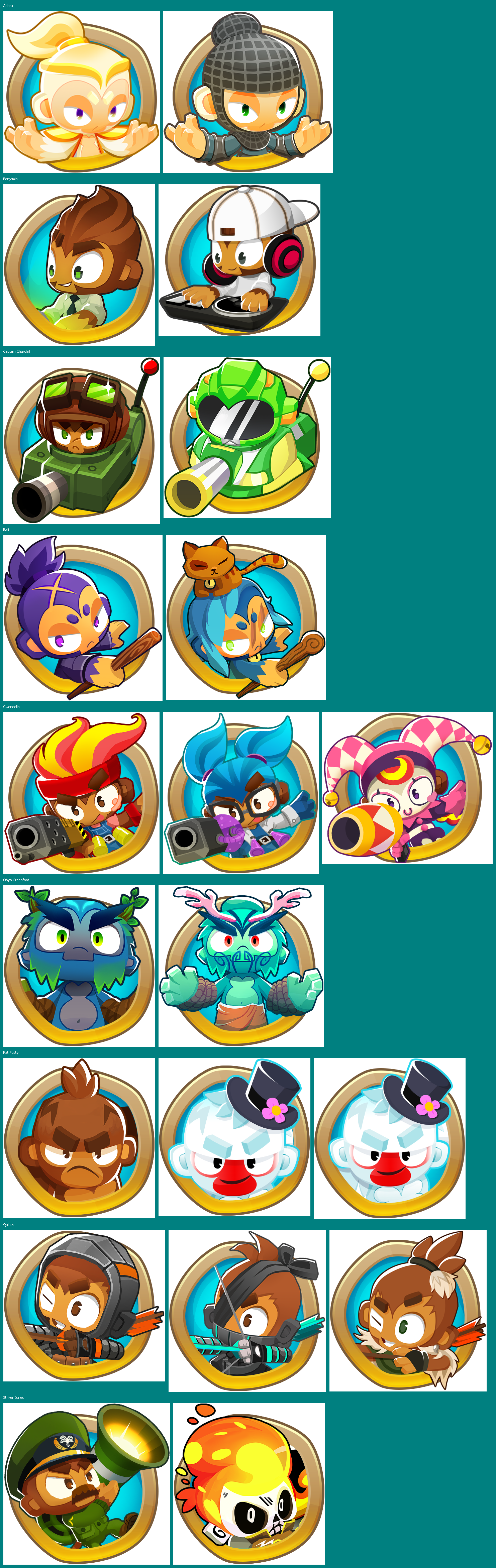 Bloons Tower Defense 6 - Hero Icons