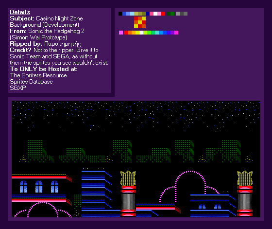 Sonic the Hedgehog 2 (Prototypes) - Casino Night Zone (Simon Wai Prototype)
