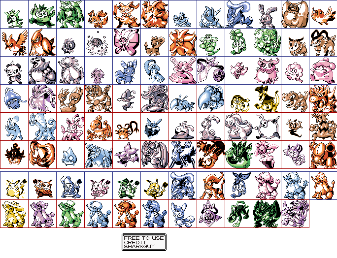 Kalosian Pokémon (R/G/B-Style)