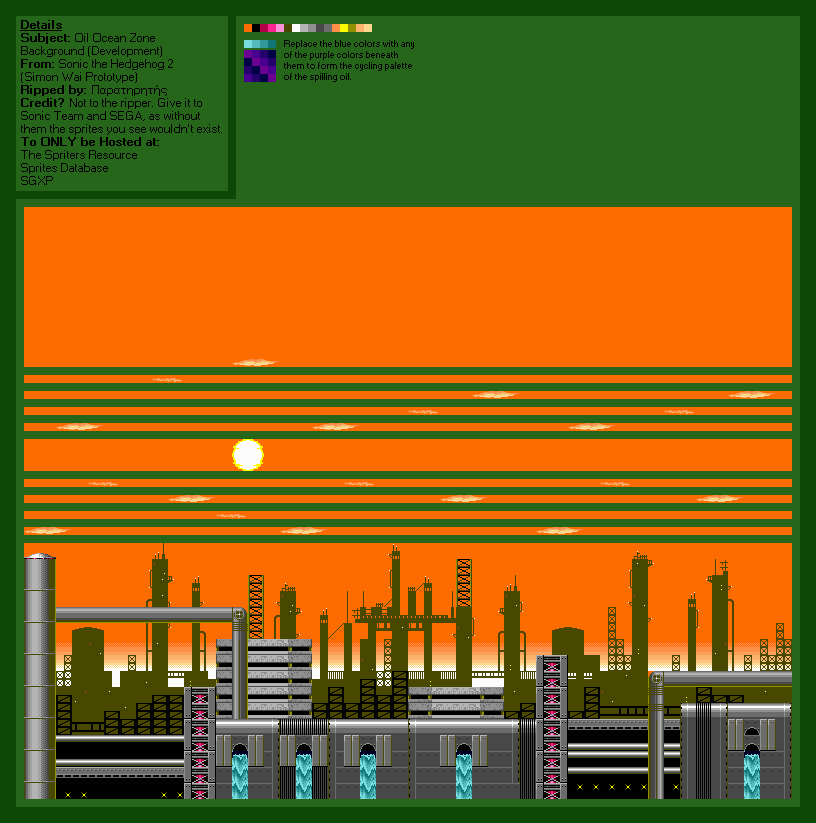 Sonic the Hedgehog 2 (Prototypes) - Oil Ocean Zone (Simon Wai Prototype)