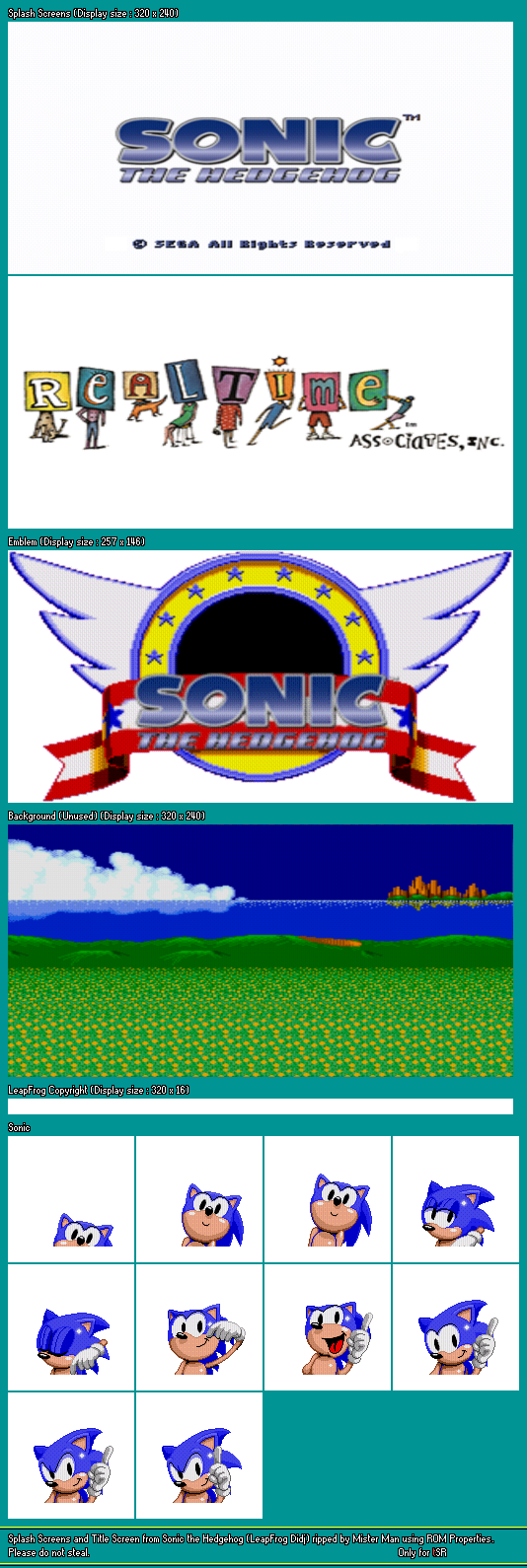 Sonic the Hedgehog (LeapFrog Didj) - Splash Screens & Title Screen