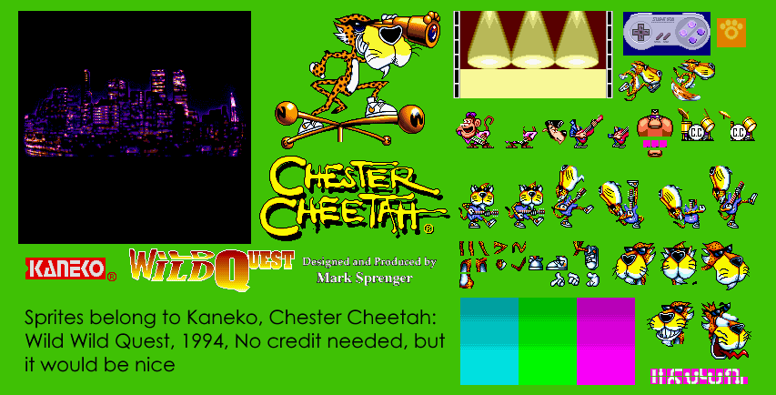 Chester Cheetah: Wild Wild Quest (USA) - Title Screen & Options