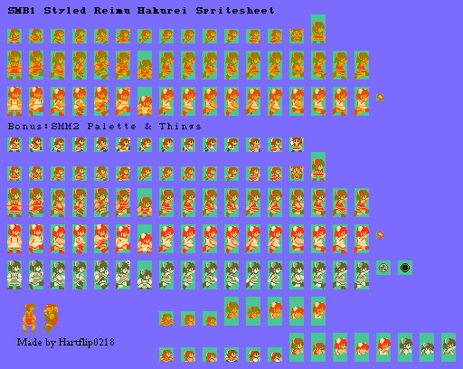 Reimu Hakurei (Super Mario Bros. NES-Style)