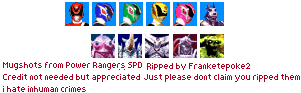 Power Rangers S.P.D. - Mugshots