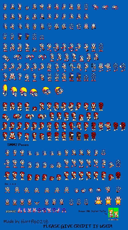 Sonic the Hedgehog Customs - Sonic (Super Mario World-Style)