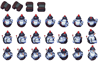 CrossCode - Unnamed Karotto Enemy / Snowtank (Unused)