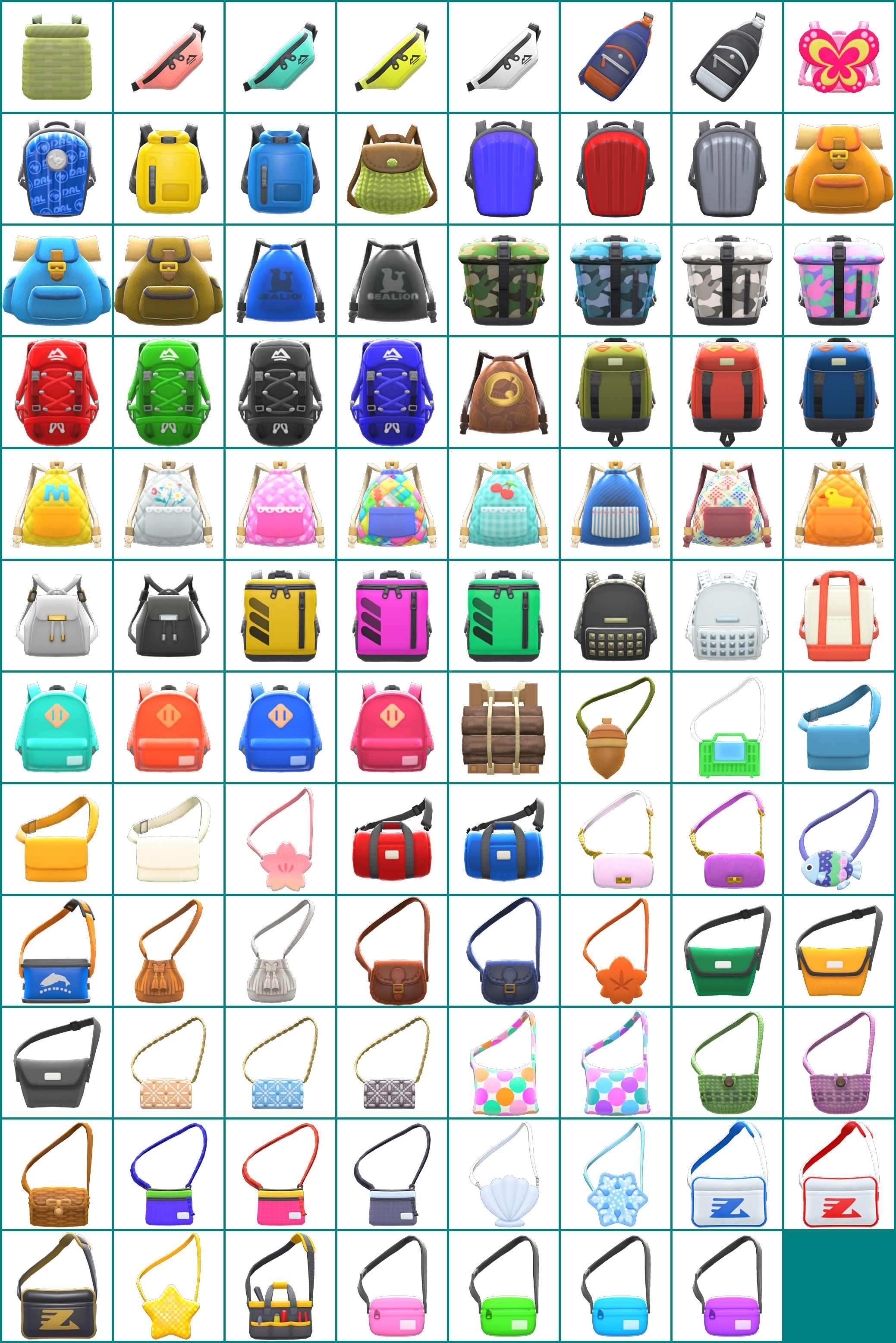 Animal Crossing: New Horizons - Bag Icons