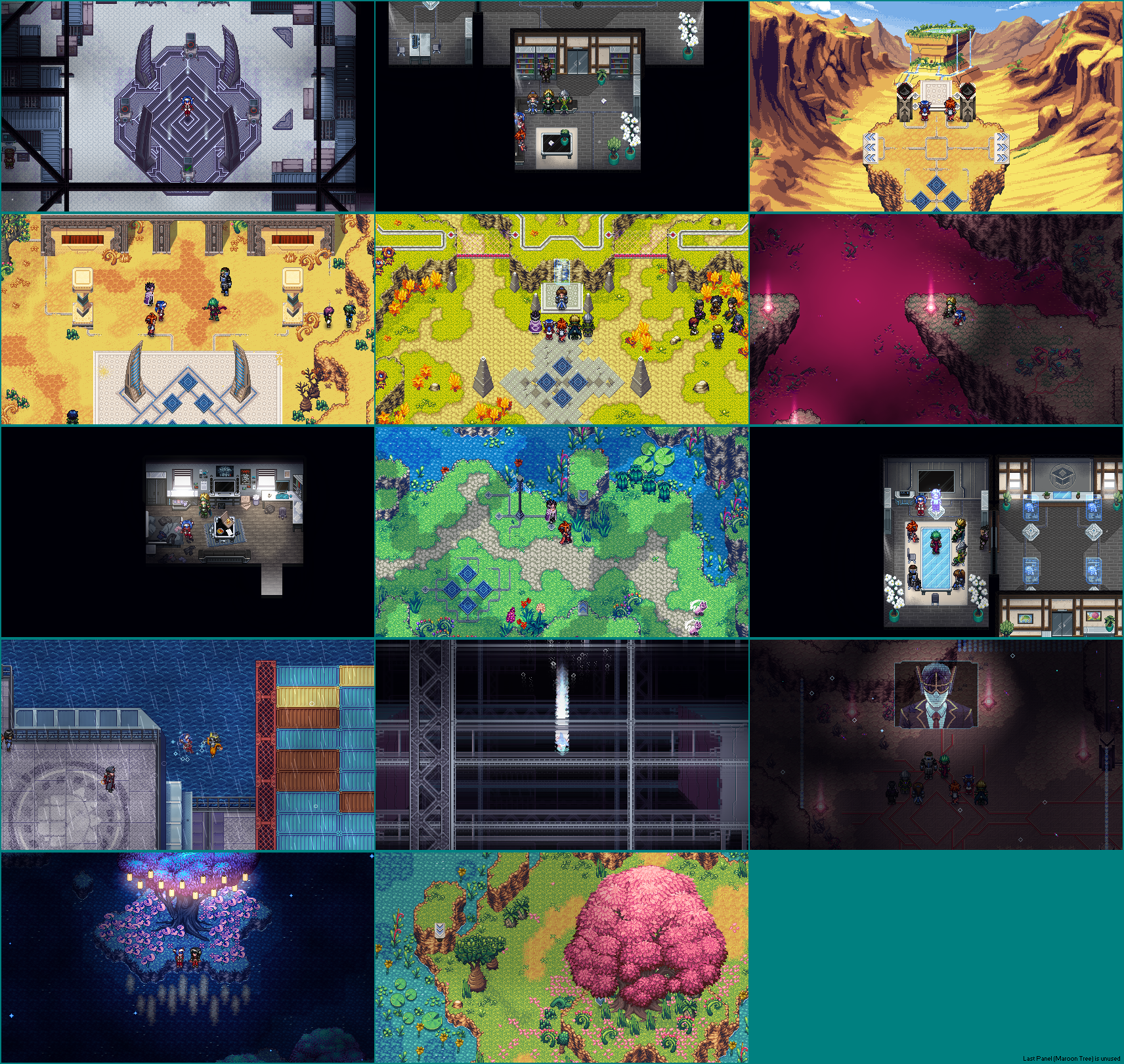 CrossCode - Credits Roll Backgrounds