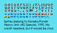 Heavy Unit: Mega Drive Special - Font