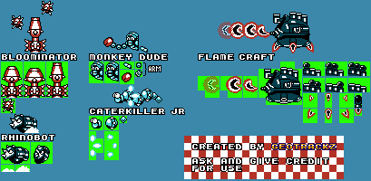 Angel Island Badniks (Super Mario Bros. 3 NES-Style)