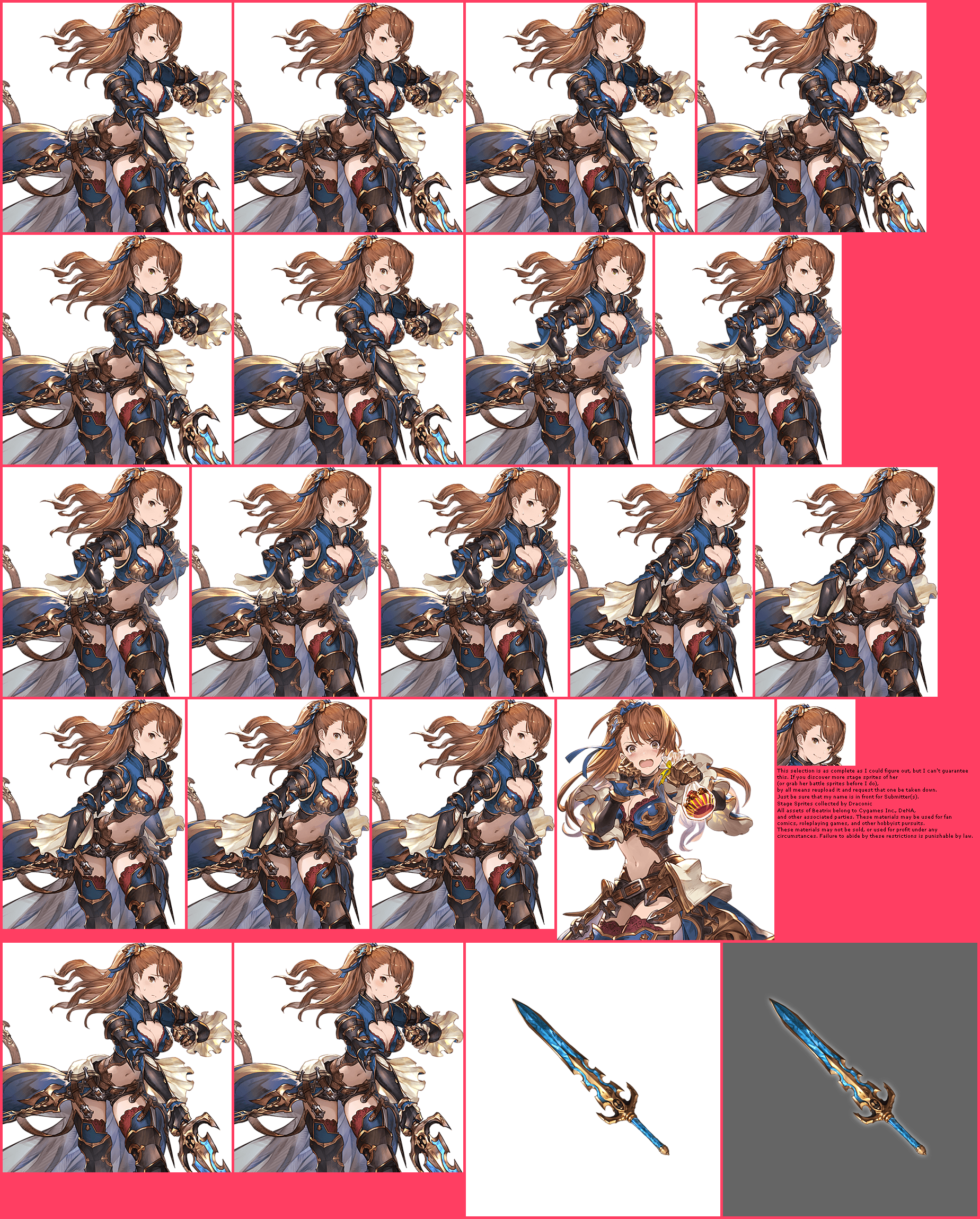 Granblue Fantasy - Beatrix (Stage Sprites)