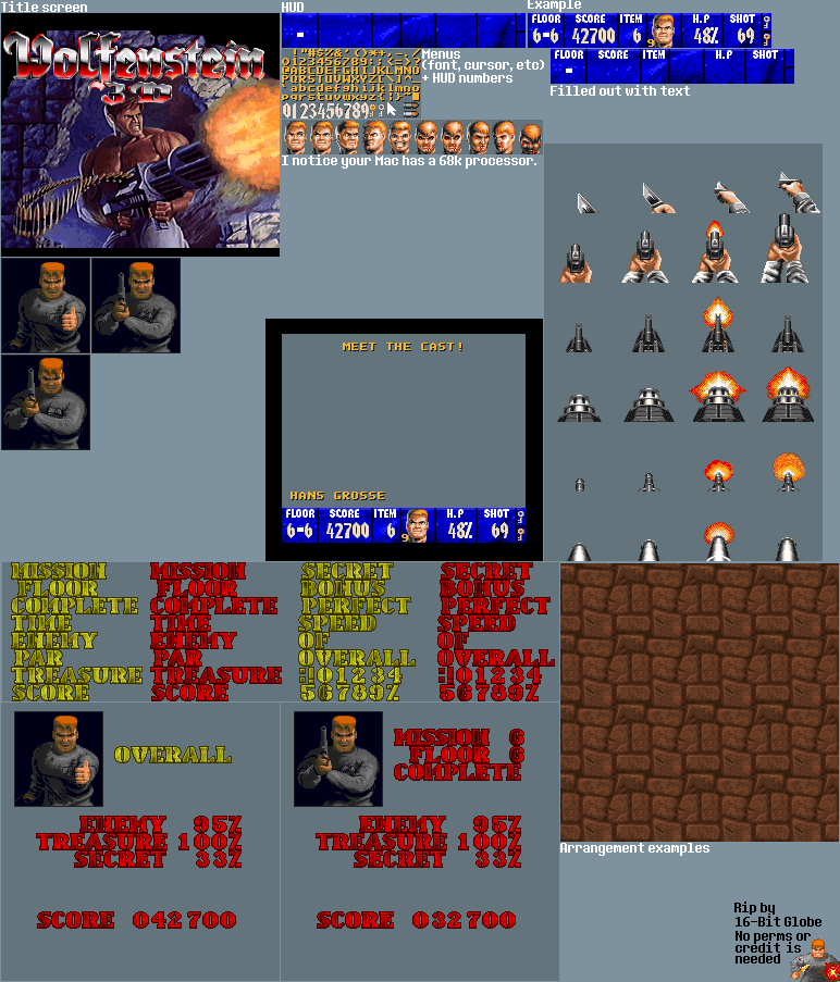Wolfenstein 3d Sprite Sheet