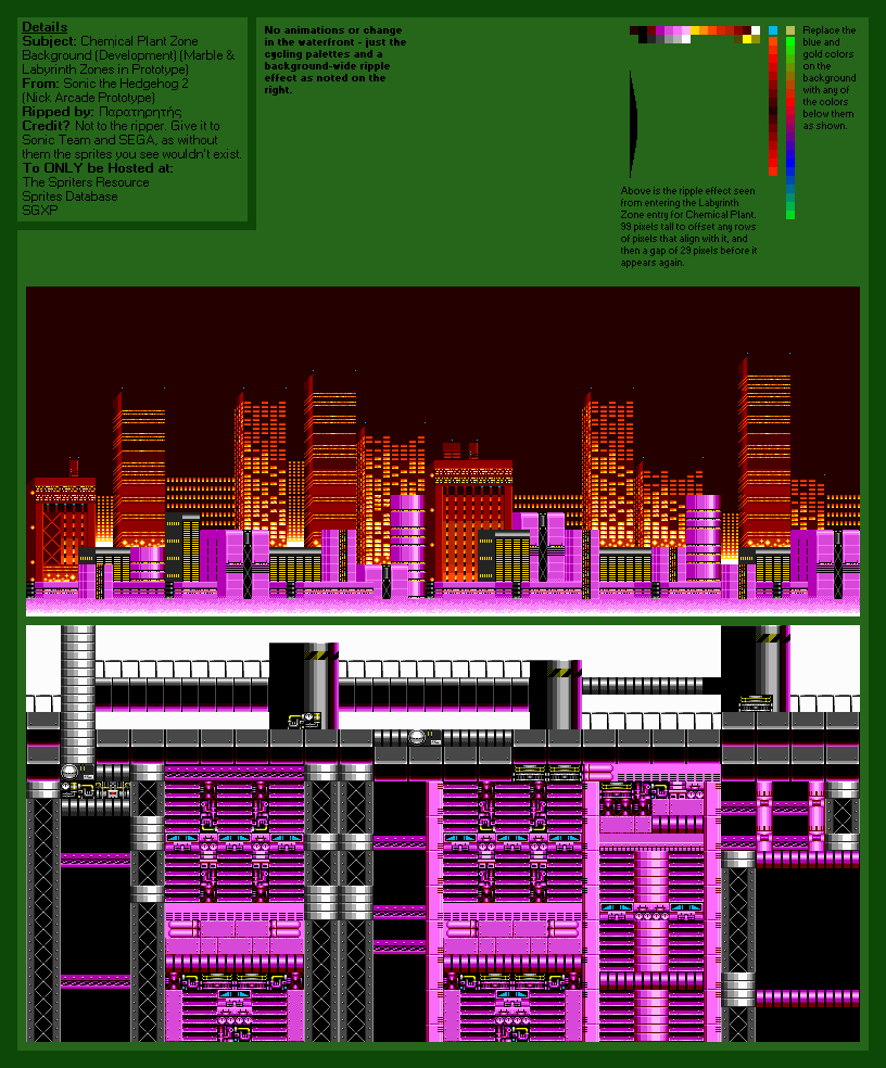 Sonic the Hedgehog 2 (Prototypes) - Chemical Plant Zone (Nick Arcade Prototype)