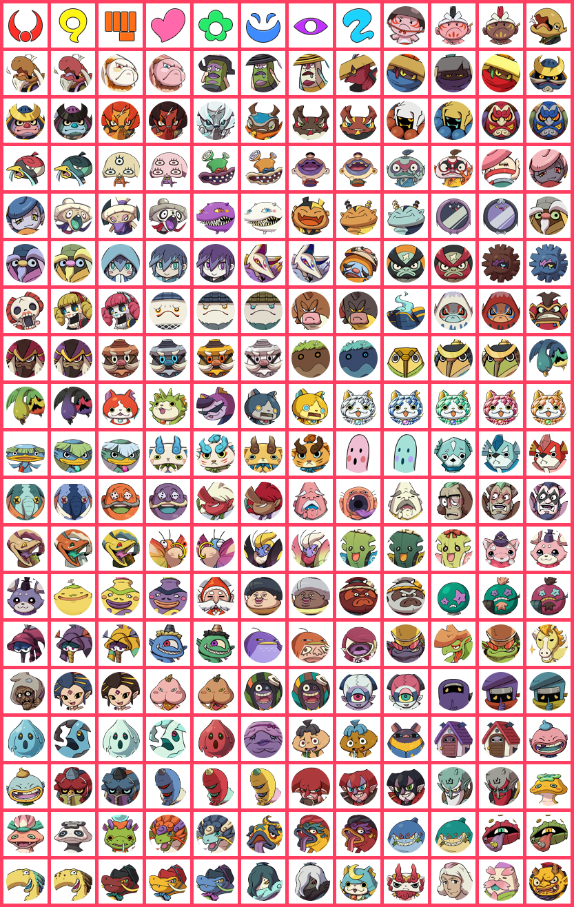 Yo-kai Watch - Character Icons