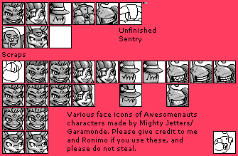 Awesomenauts Customs - Mugshots (Game Boy-Style)