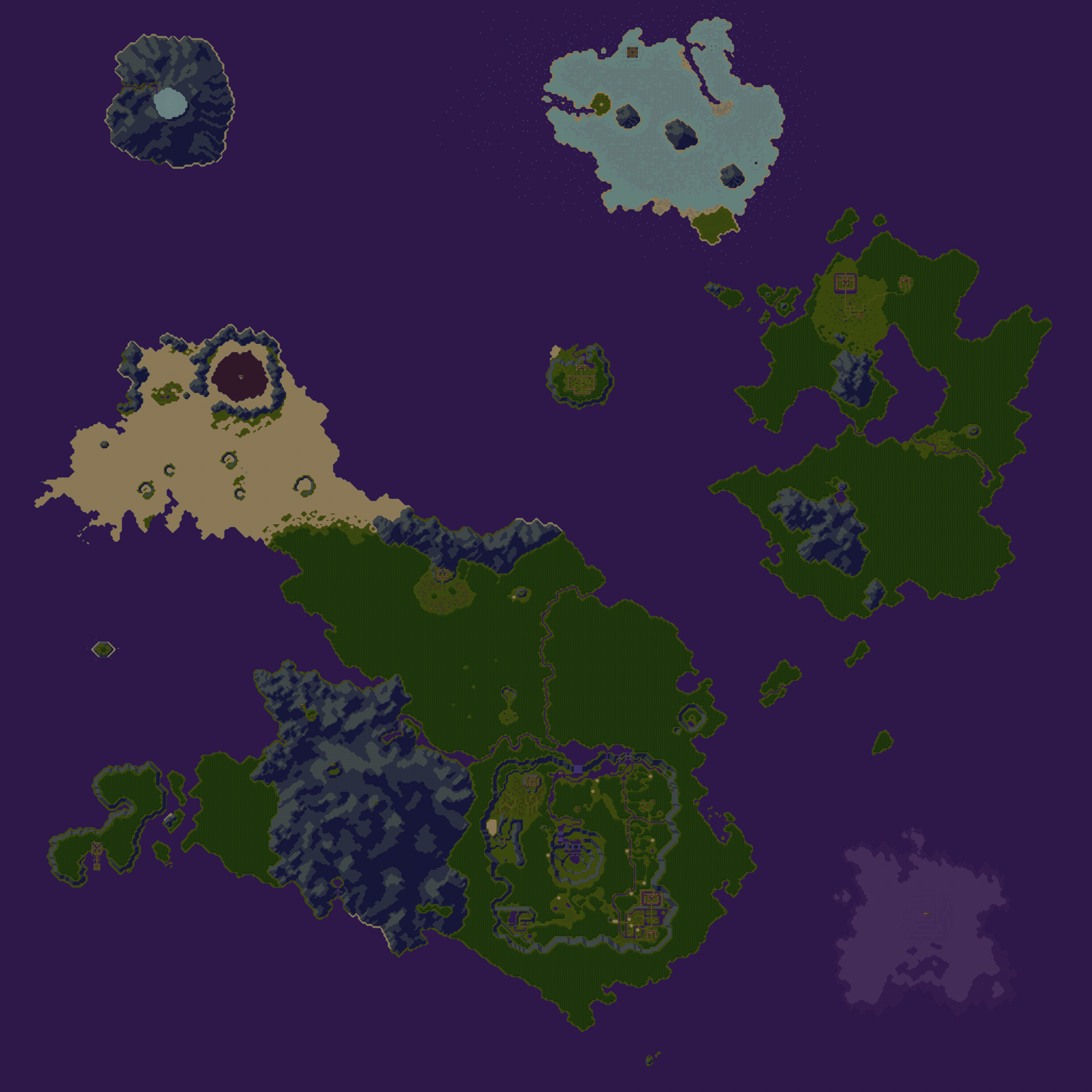 Secret of Mana - World Map (Night)